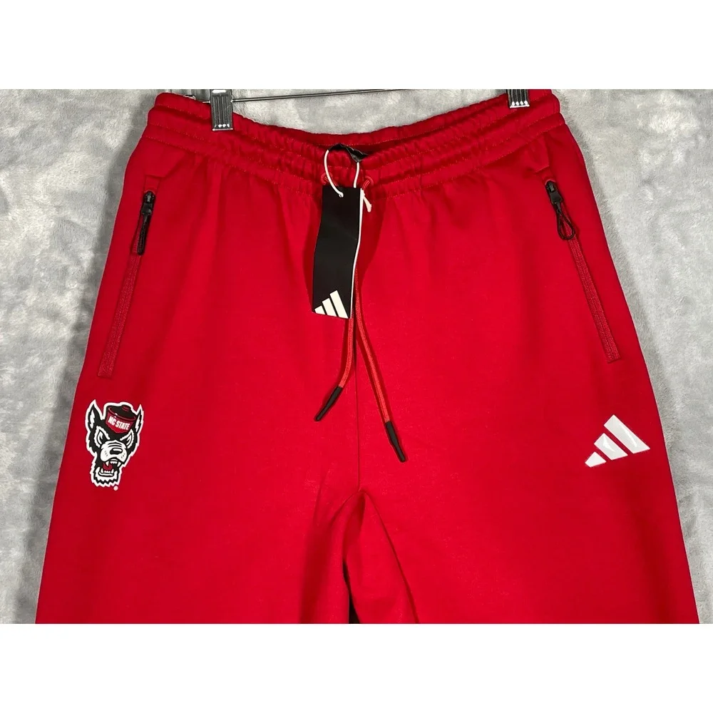 Adidas NC State Wolfpack ZNE Red Joggers Mens Small KE5752 Sample Sweatpants